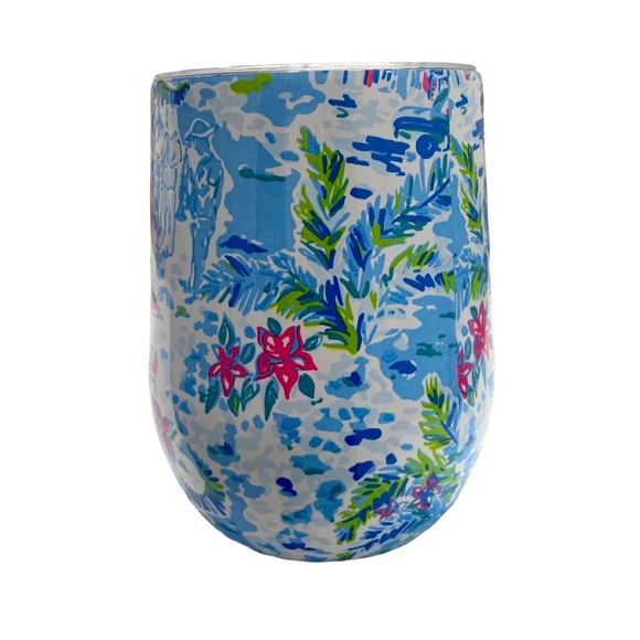 New Without Tags Lilly Pulitzer Travel Tumbler in What A Lovely Place 12 ounces - Picture 5 of 7
